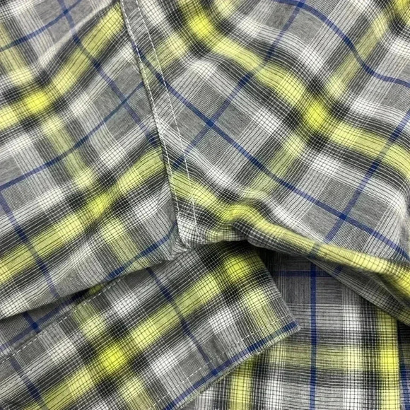 Cinch Button Down Shirt Blue Green Plaid Size Large Men’s Western Country Cowboy - Picture 10 of 15